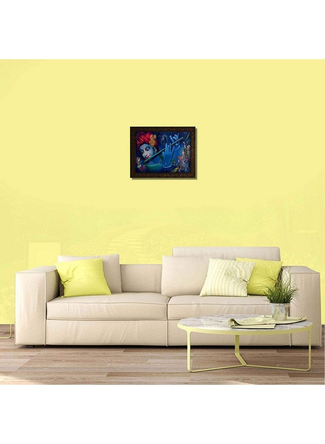 Indianara RADHA KRISHNA Painting -Synthetic Wood, 27x30.5x1cm, Multicolour - Image 3