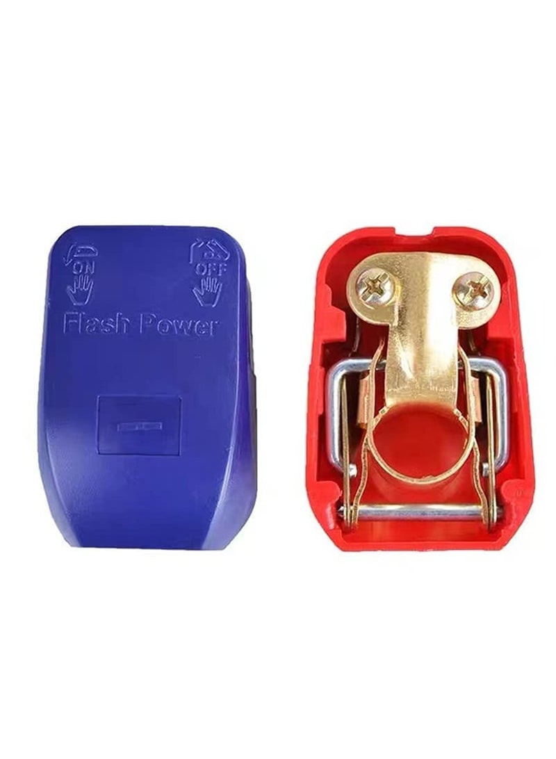 KASTWAVE Quick Release 12V Battery Terminals Clamps Connectors, 2 Pcs Battery Terminals Clamps Connectors Quick Disconnect Terminals for Car Caravan Motorhome (Red and Blue) - Image 5