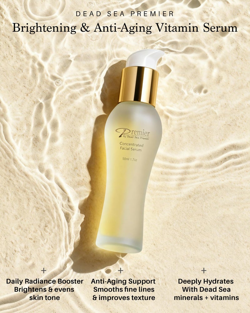 Premier Dead Sea Vitamin E & C facial serum, classic collection, Concentrated vitamin C serum for face, vitamin E oil, retinol, anti-aging serum, advanced skincare 1.7 Fl.oz - Image 2