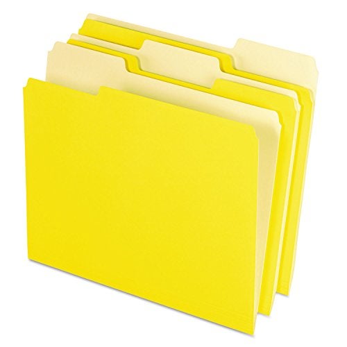 Pendaflex Two-Tone Color File Folders, Letter Size, Yellow, 1/3 Cut, 100 per box (152 1/3 YEL) - Image 5