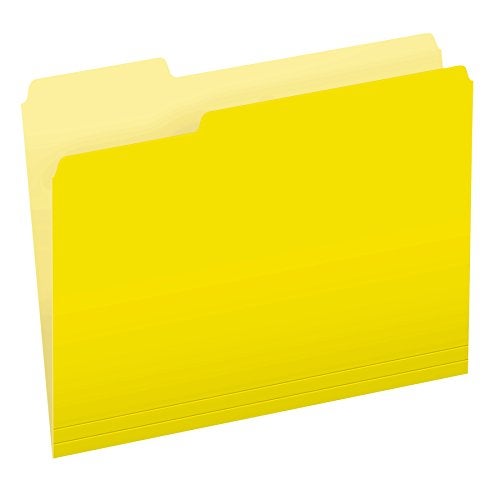 Pendaflex Two-Tone Color File Folders, Letter Size, Yellow, 1/3 Cut, 100 per box (152 1/3 YEL) - Image 4