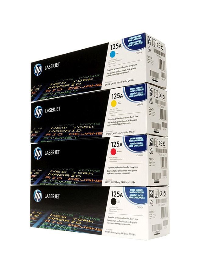 HP مجموعة خرطوشة حبر أصلية 125A لطابعة ليزر جيت من 4 قطع متعدد الألوان - Image 2