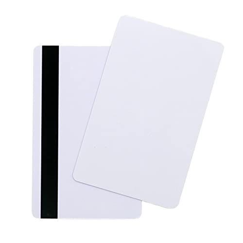 Gialer 100packs 5/16inch HiCo Magnetic Stripe Premium White PVC Cards - CR80 30Mil Blank PVC Plastic Credit/Gift/Photo ID Badge Card - Printable for Card ID Printers - Image 2