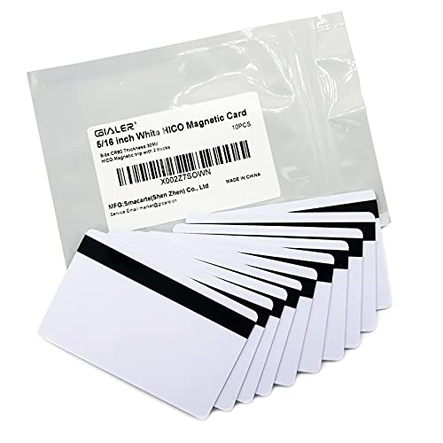 Gialer 100packs 5/16inch HiCo Magnetic Stripe Premium White PVC Cards - CR80 30Mil Blank PVC Plastic Credit/Gift/Photo ID Badge Card - Printable for Card ID Printers - Image 5