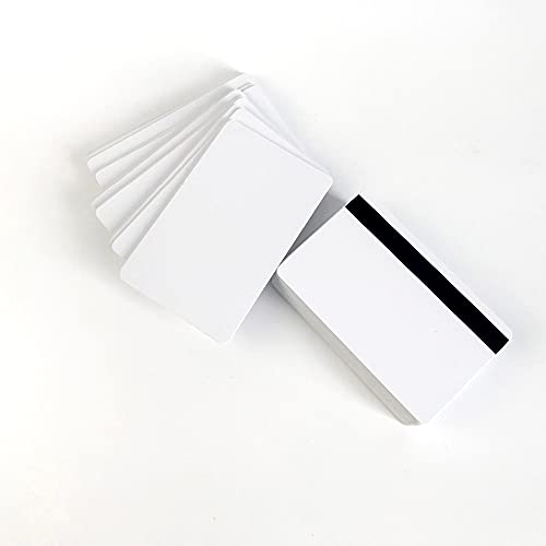 Gialer 100packs 5/16inch HiCo Magnetic Stripe Premium White PVC Cards - CR80 30Mil Blank PVC Plastic Credit/Gift/Photo ID Badge Card - Printable for Card ID Printers - Image 3