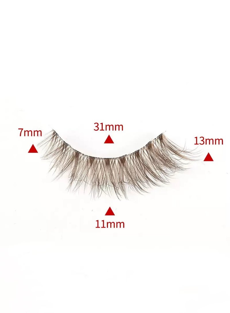 Generic Brown Mink False Eyelashes, Fluffy Wispy Lashes 7 Pairs, Natural Look, Contact Lens Friendly, Easy to Apply, 13mm Reusable for Daily  - Image 5