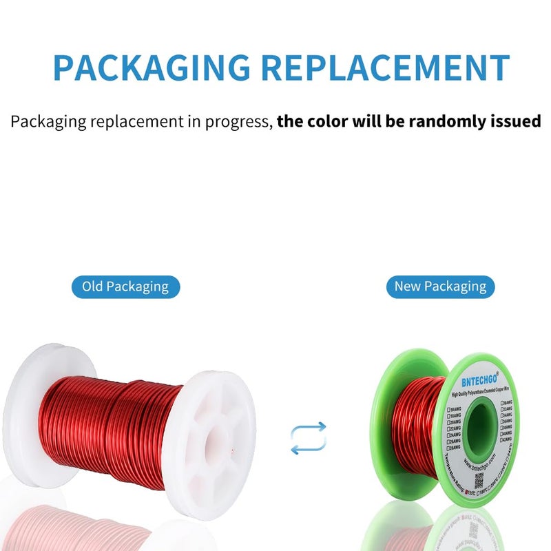 BNTECHGO 28 AWG Magnet Wire - Enameled Copper Wire - Enameled Magnet Winding Wire - 2 oz - 0.0122" Diameter 1 Spool Coil Red Temperature Rating 155â„ƒ Widely Used for Transformers Inductors - Image 3