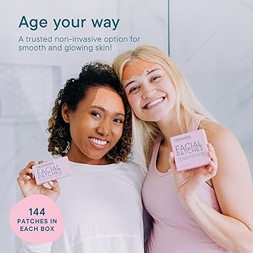 Frownies لصقات فراونيز المضادة للتجاعيد للجبهة بين العينين 144 سيدة تجاعيد الوجه الأصلية تمنع التجاعيد وتعكس علامات الشيخوخة بشكل طبيعي - Image 3