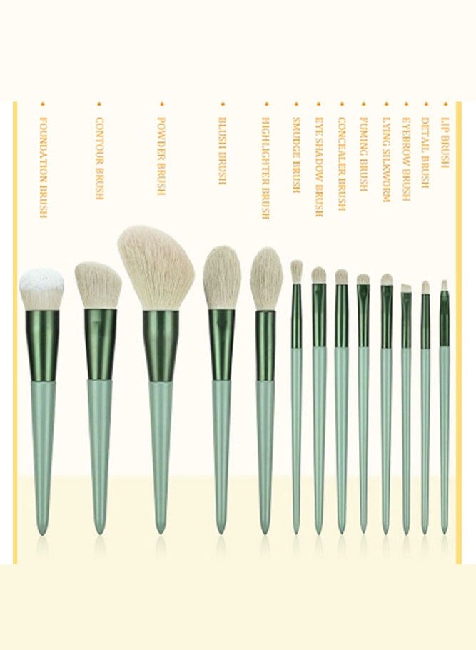 INSENSE 13-piece makeup brush set, soft-bristled loose powder, highlighter, foundation, blush brush, eyeshadow brush, complete set of beauty tools - Image 4