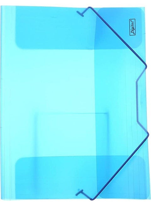 Digital PP Plastic File Holder with Elastic Band, A4 Size, Assorted colors