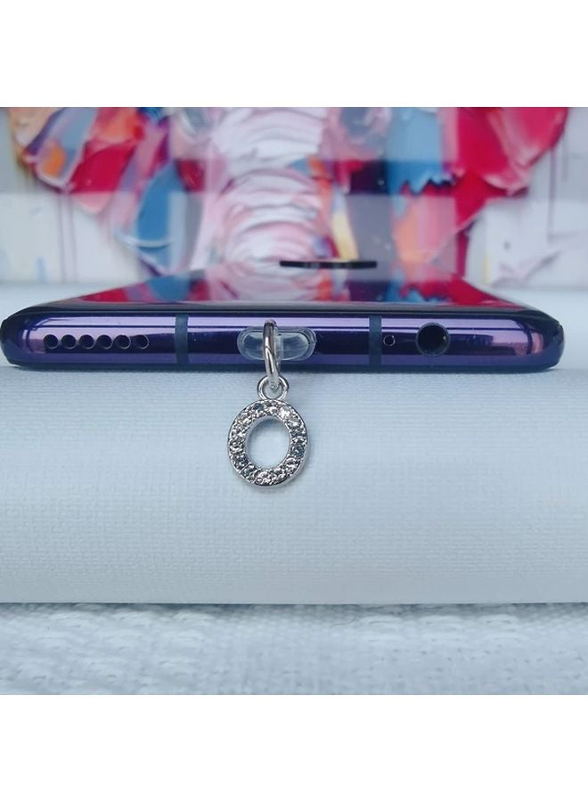 Diamond Letter Phone Dust Plug For IPhone 5 To 14 Interface Ornament Gift - Image 1