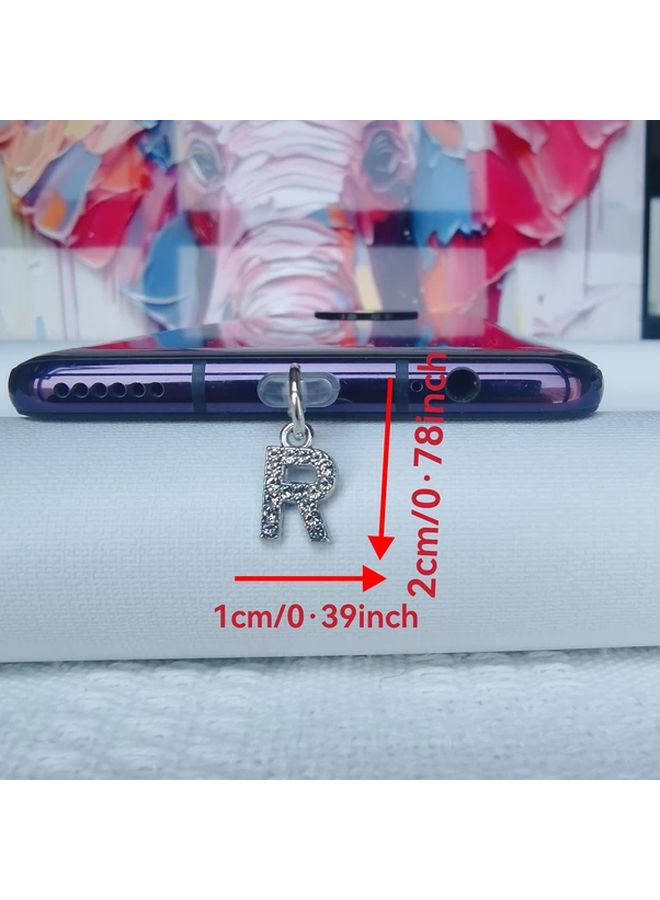 Diamond Letter Phone Dust Plug For IPhone 5 To 14 Interface Ornament Gift - Image 3