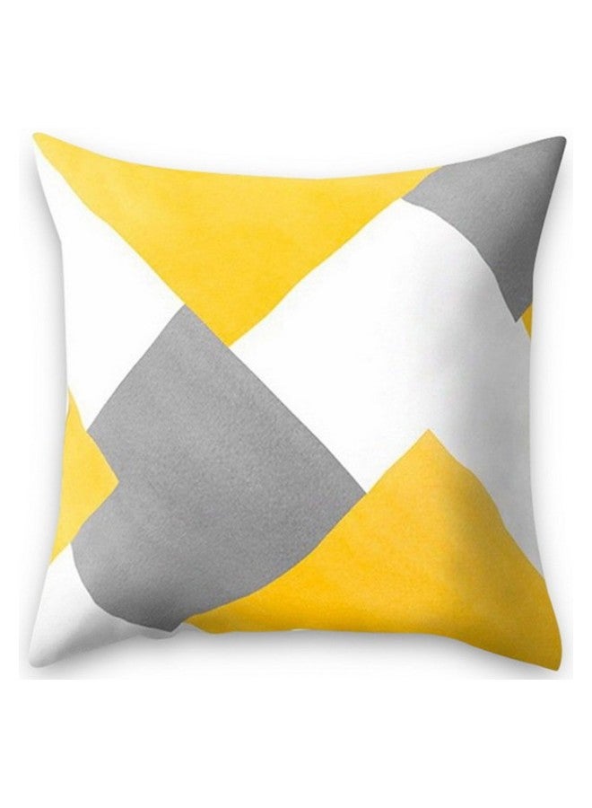 دبليو أيه أو كي أن مجموعة من 4 قطعة التصحيح لون أفخم وسادة 45x45 سم ، أريكة الحديثة الديكور وسادة 18x18 بوصة ، هندسية اللون نسيج المفروشات وسادة ، أريكة ، سيارة ، الأسرة ، غرفة المعيشة ، غرفة نوم ، مكتب - Image 2