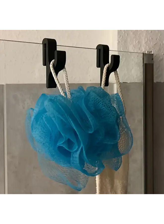 White Shower Door Hooks No Drill Easy Mount For Towels Robes Bathrobes - Image 3