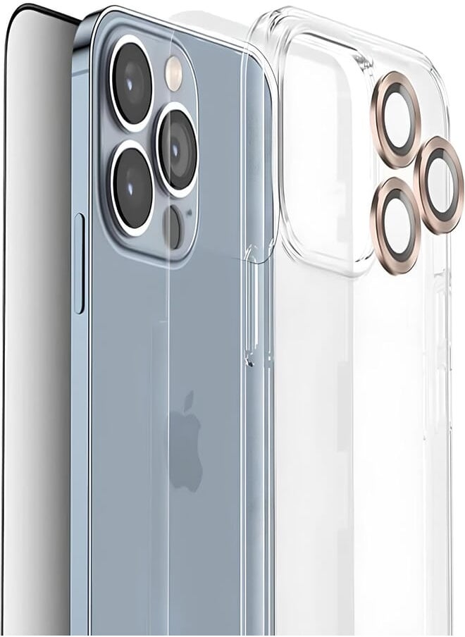 GREEN LION - Green Lion 4 in 1 360° 9H Protection Pack for iPhone 14 Pro Max (6.7") - Gold - Image 1