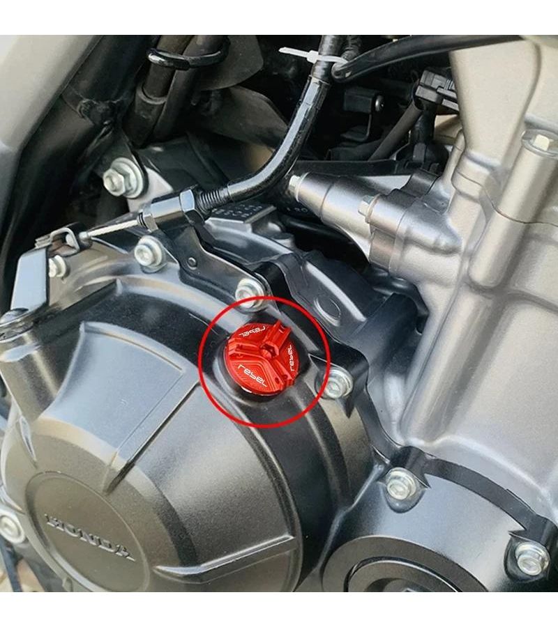 For Honda Rebel CMX 300 500 1100 Motorcycle Accessories CNC Aluminum Red Engine Oil Cap Bolt Oil Filler Protection - Image 3