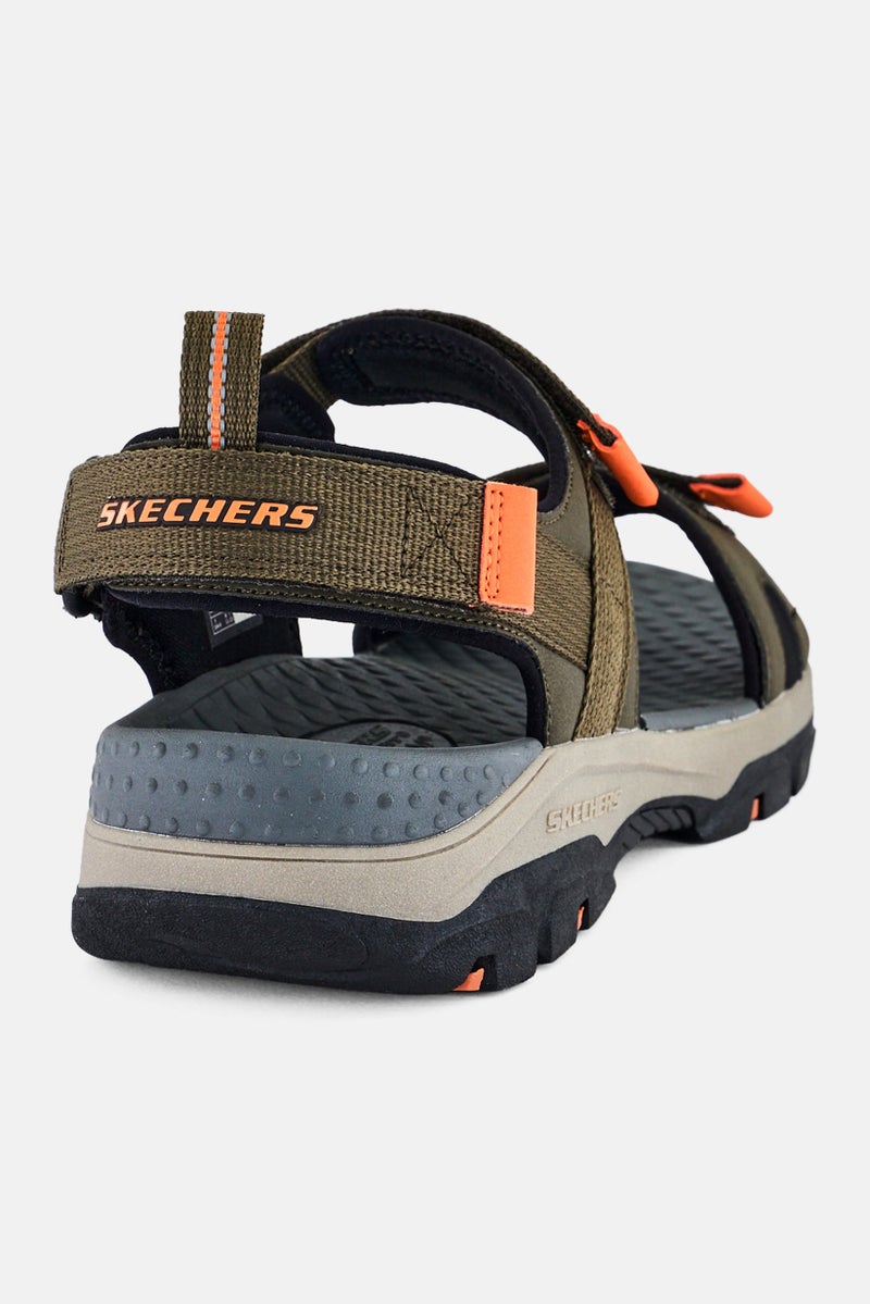 SKECHERS Men Ryer Velcro Closure Outdoor Sandals, Olive - Image 3