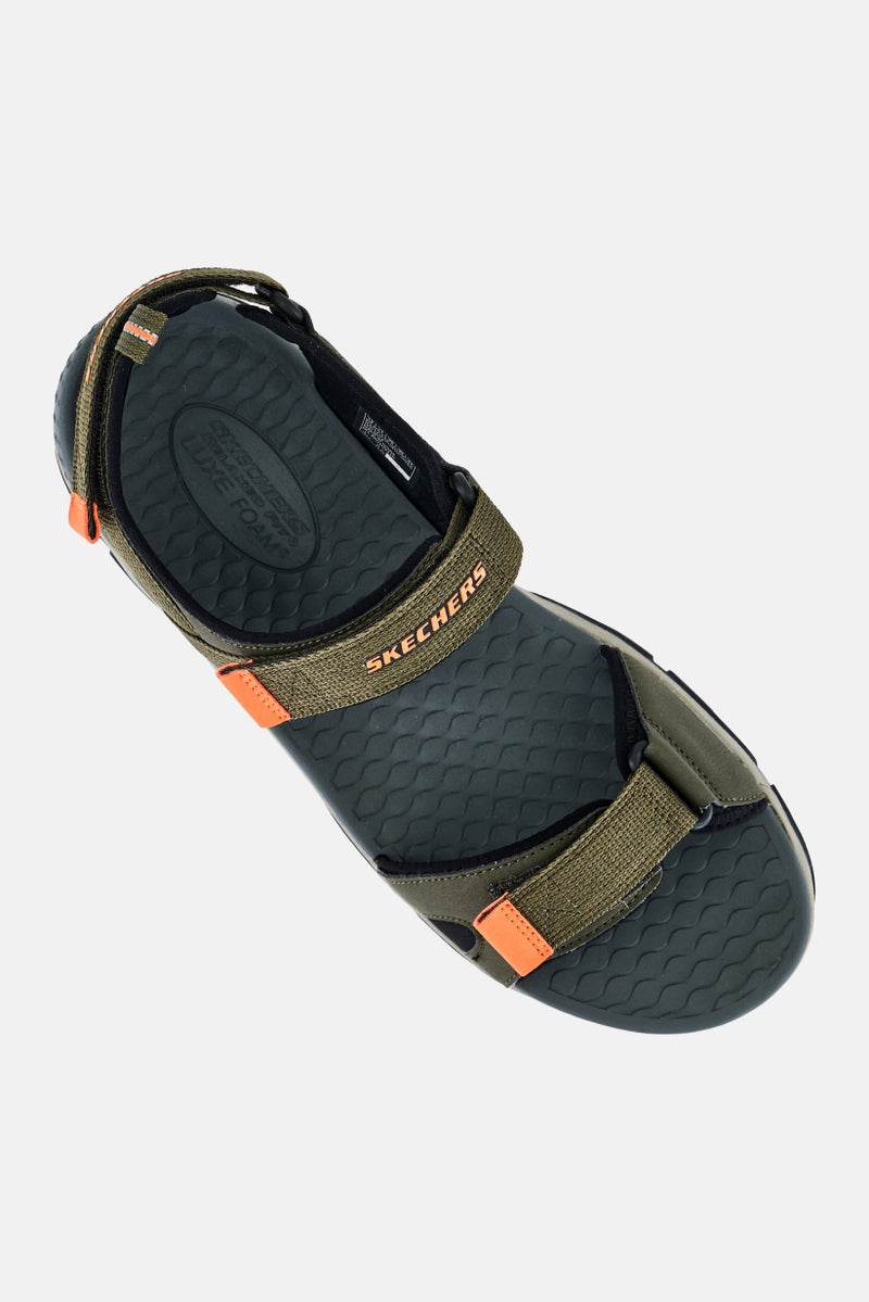 SKECHERS Men Ryer Velcro Closure Outdoor Sandals, Olive - Image 4