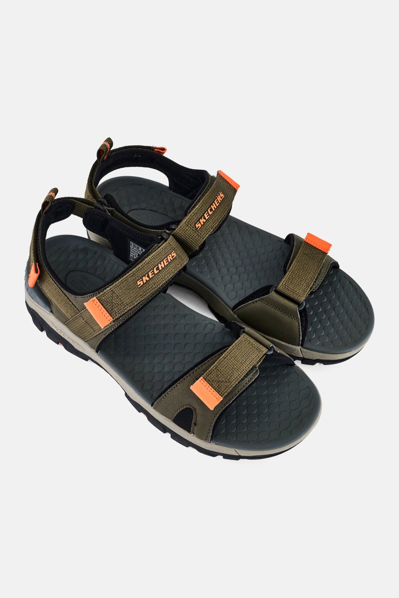 SKECHERS Men Ryer Velcro Closure Outdoor Sandals, Olive - Image 2