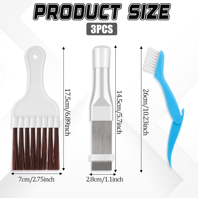 Jeffdad 3 Pcs Air Conditioner Fin Comb Cleaner Kit, Ac Fin Comb Condenser Coil Brush, Radiator Fin Comb Straightener Refrigerator Tools, Evaporator Radiator Repair Clean Tool Budget friendly trendy design - Image 4