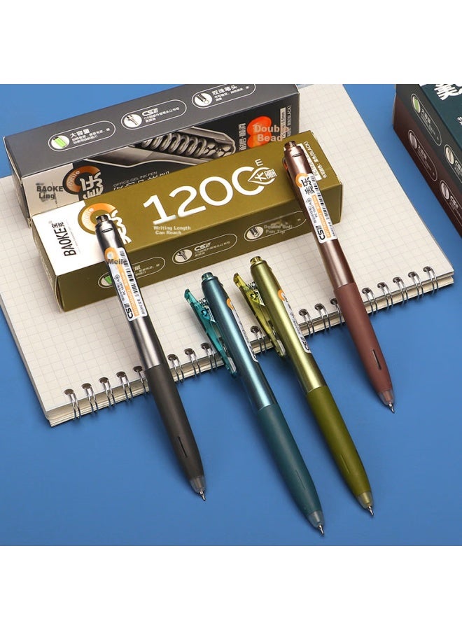 Baoke (Baoke) Pc1936 Melody Click Neutral Pen 0.5Mm Cs Conical Tip Water Pen Signature Pen Pen Holder Green Writing Black 6Pcs/Box - Image 3