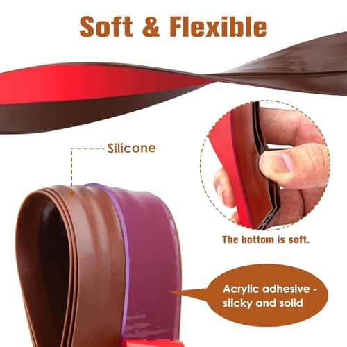 UB Unity Brand Silicon Bottom Sealing Strip Rubber | Under Door Gap Filler Strip Rubber | Door Gap Sealing Strip | Door Sealer from Cockroach, Insect, Bugs, Door Seal Strip Air & Dust 39 Inch (2 Strip) - Image 4