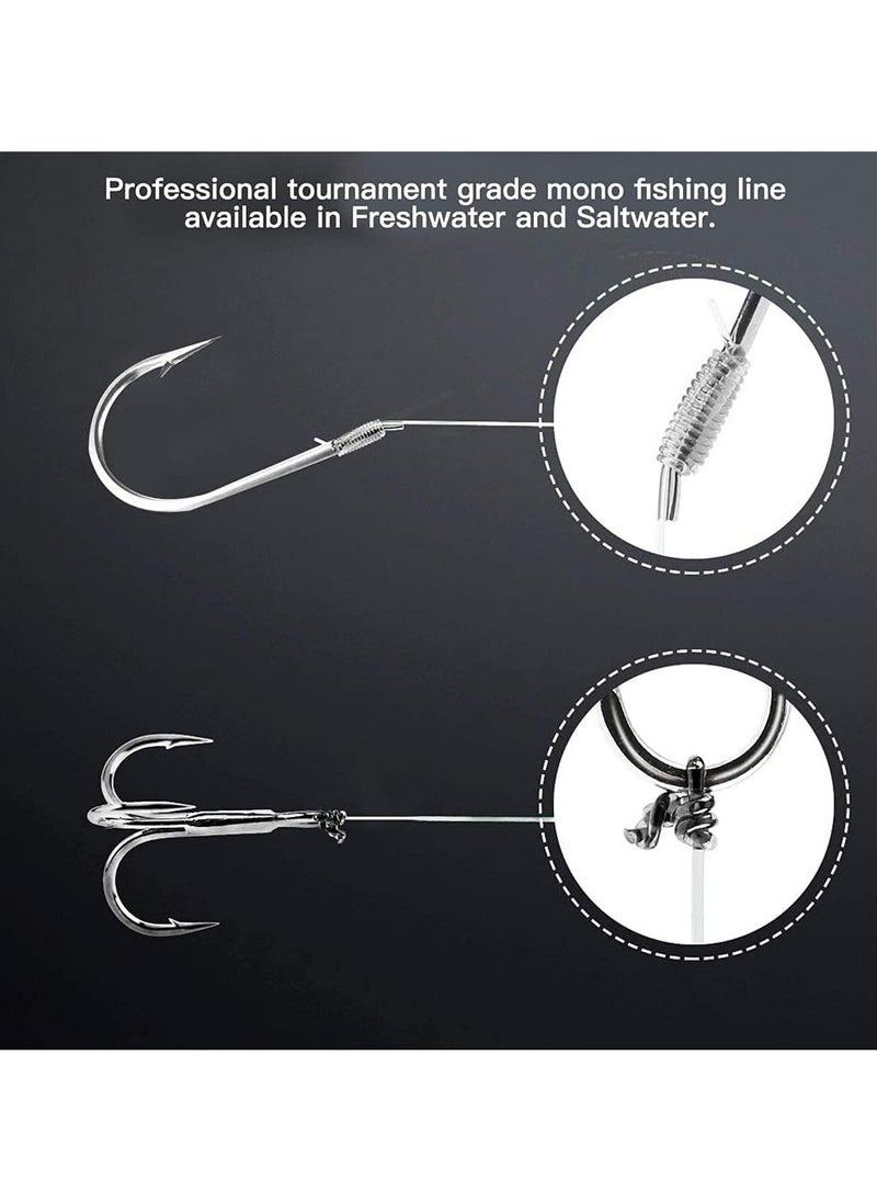 NYLON LINE 500M-Nylon String Fishing Line Cord Clear Fluorocarbon Strong Monofilament Wire Flexible Wear-resistant Super Pulling Force Cut for Hanging Decorations Beading Crafts Kite  - Image 5