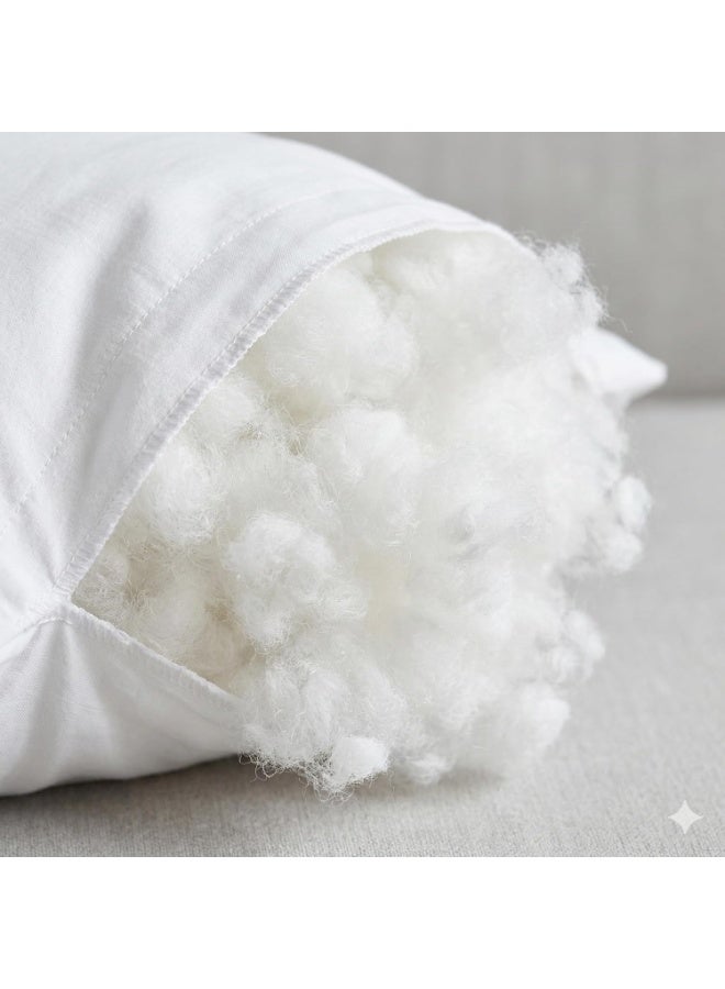 Cushion Inserts Pack of 2 – Square Throw Pillow Inserts for Sofa Couch Bed | Soft Fluffy Cushion Fillers | Decorative Pillow Inner Pads | White, 45 × 45 cm - Image 3