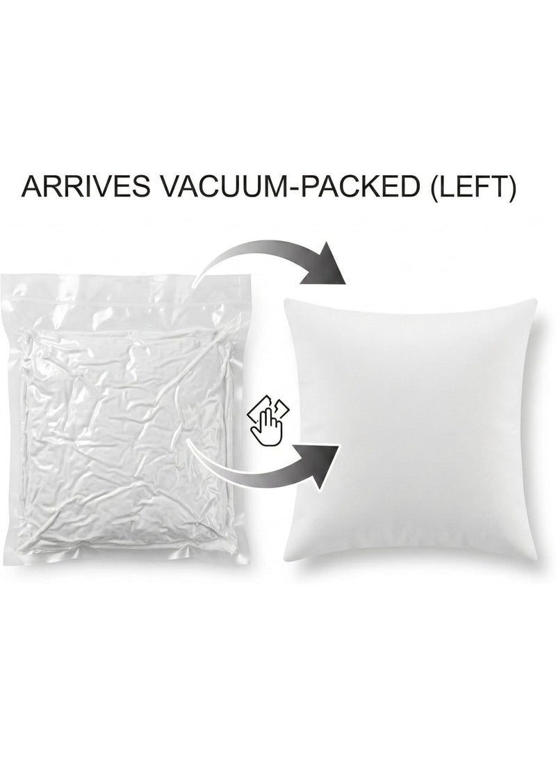 Cushion Inserts Pack of 2 – Square Throw Pillow Inserts for Sofa Couch Bed | Soft Fluffy Cushion Fillers | Decorative Pillow Inner Pads | White, 45 × 45 cm - Image 4