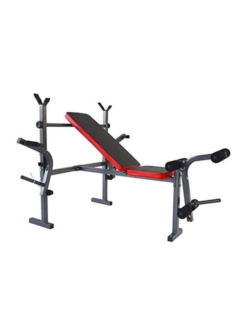 مقعد رفع اثقال متعدد الاستخدام و قابل للتعديل مزود بمطور للقدم