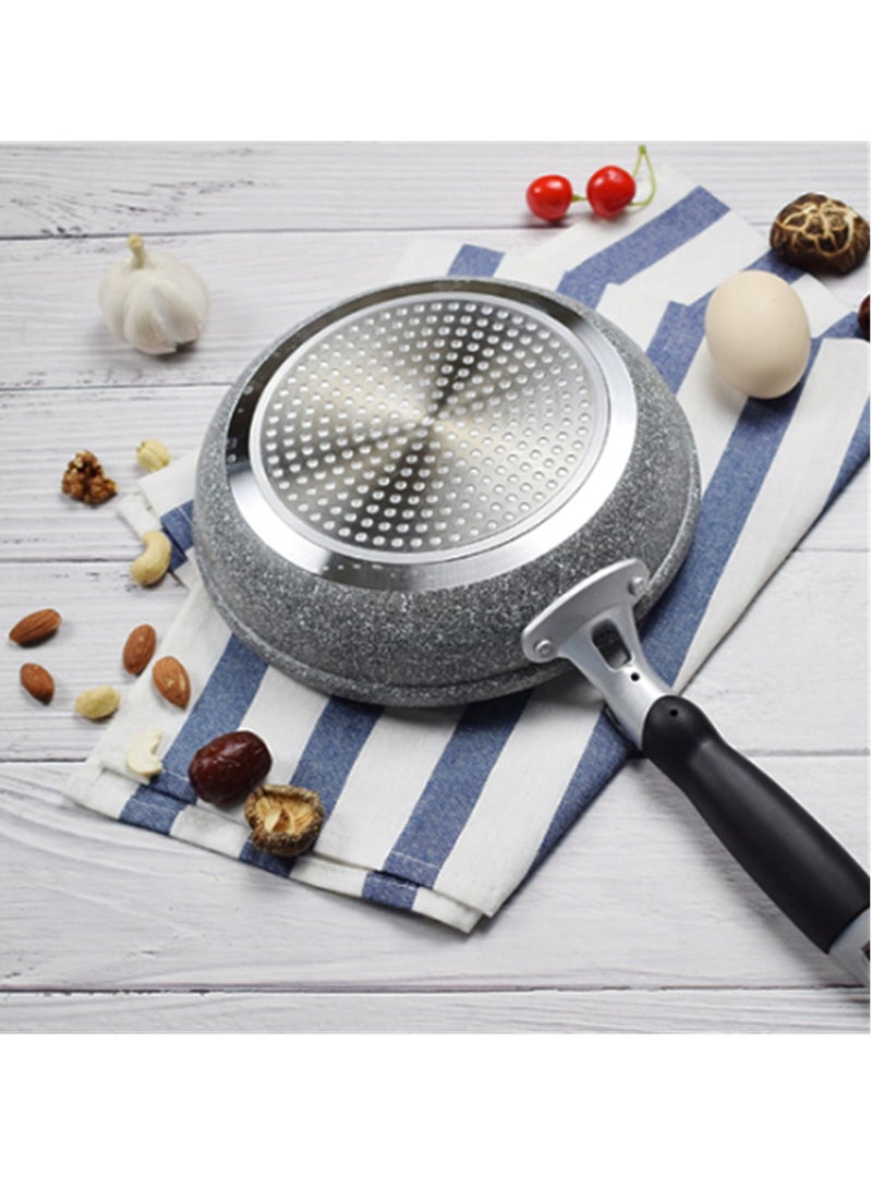 AROAQ Smart Wok Pan With Marble Coating, Aluminium Fry Pan With Heat-resistant Handle,  Steak Cooking Gas Stove Skillet Cookware Tool For Kitchen Set, (Frying Pan 28cm) - Image 2