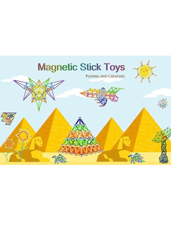 Magnetic Building Blocks For Kids, Educational Sticks And Balls, Activity Toys For Toddlers, Educational Magnetic Building Blocks, Kids Toys For 3+ Year Old Gifts (42Pieces)  - Image 4