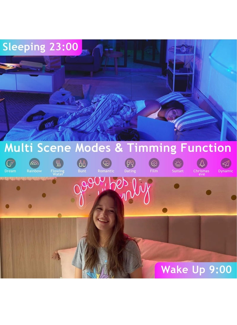 Generic - LED Strip Lights,Smart LED Light Strip,3m with APP Control and WiFi Music Sync,Work with Alexa and Google Assistant, Timer Schedule, Color Changing DIY Led Lights for Bedroom Party Kitchen - Image 1