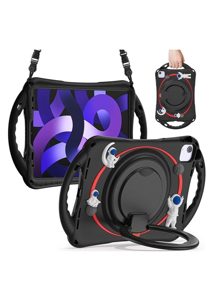 عام حافظة للأطفال لجهاز iPad Air 5/4 (10.9 بوصة) 2022/2020، مصنوعة من السيليكون المقاوم للصدمات، متوافقة مع iPad Pro 11 (2018/2020/2021/2022)، مزودة بقاعدة دوارة 360 درجة، مقبض، وحزام قبضة. - Image 1