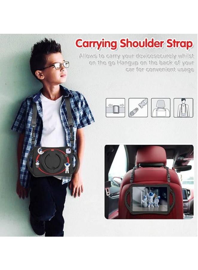 عام حافظة للأطفال لجهاز iPad Air 5/4 (10.9 بوصة) 2022/2020، مصنوعة من السيليكون المقاوم للصدمات، متوافقة مع iPad Pro 11 (2018/2020/2021/2022)، مزودة بقاعدة دوارة 360 درجة، مقبض، وحزام قبضة. - Image 4