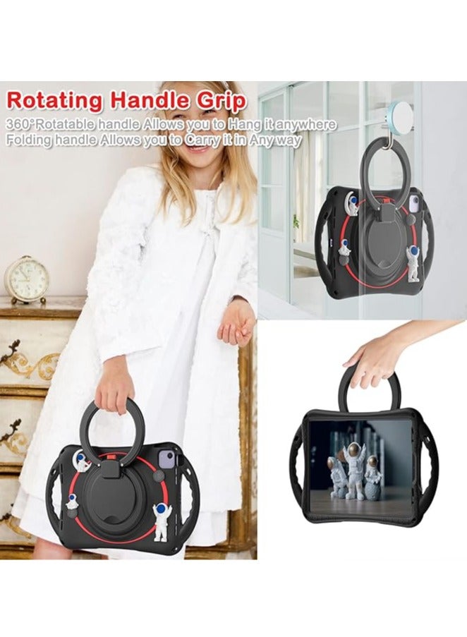 عام حافظة للأطفال لجهاز iPad Air 5/4 (10.9 بوصة) 2022/2020، مصنوعة من السيليكون المقاوم للصدمات، متوافقة مع iPad Pro 11 (2018/2020/2021/2022)، مزودة بقاعدة دوارة 360 درجة، مقبض، وحزام قبضة. - Image 5