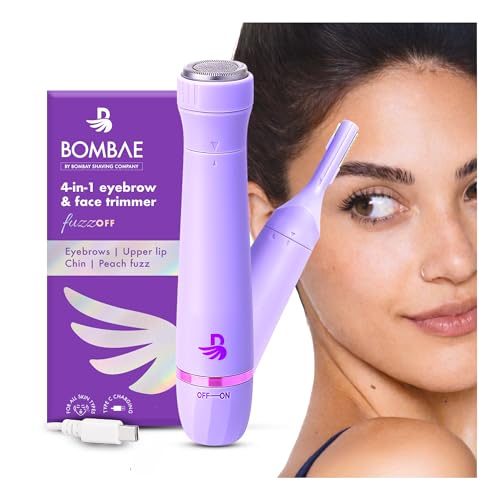 Bombae India’s No.1 Women’s Trimmer | 4-in-1 Face & Eyebrow Trimmer for Women| 90 Min Runtime | C-Type Charging | Facial Hair Removal Machine for Eyebrows, Upper Lip, Chin, Sideburns & Peach Fuzz | New Model - Image 1
