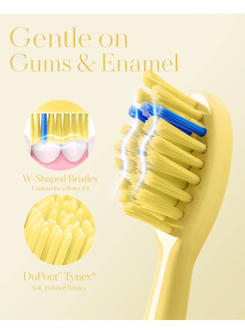 MySmile DY156 Electric Toothbrush for Adults, Rechargeable and Portable Sonic Toothbrush with 3 Brush Heads, Smart 2-Minute Timer and 5 Modes, 45,000 RPM, One Charge Lasts 60 Days (Yellow, Medium Size) - Image 5