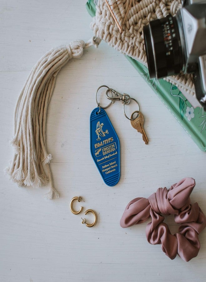 Chillkat Vintage Motel Hotel Keychain (Blue/Gold, Bluth's Frozen Banana Stand) - Image 3
