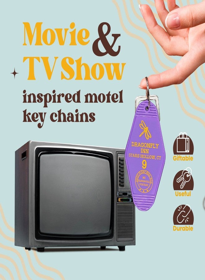 Chillkat Vintage Motel Hotel Keychain (Blue/Gold, Bluth's Frozen Banana Stand) - Image 5