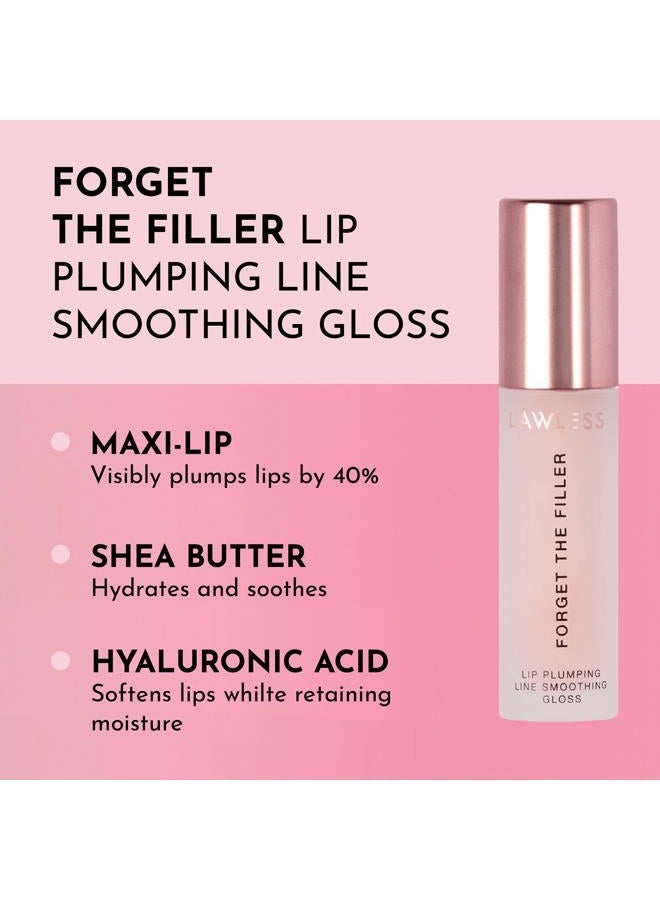 Lawless Women's Forget The Filler Lip Plumper Line Gloss, Rosy Outlook, Pink, 0.11 Fl Oz (Pack of 1) - Image 2