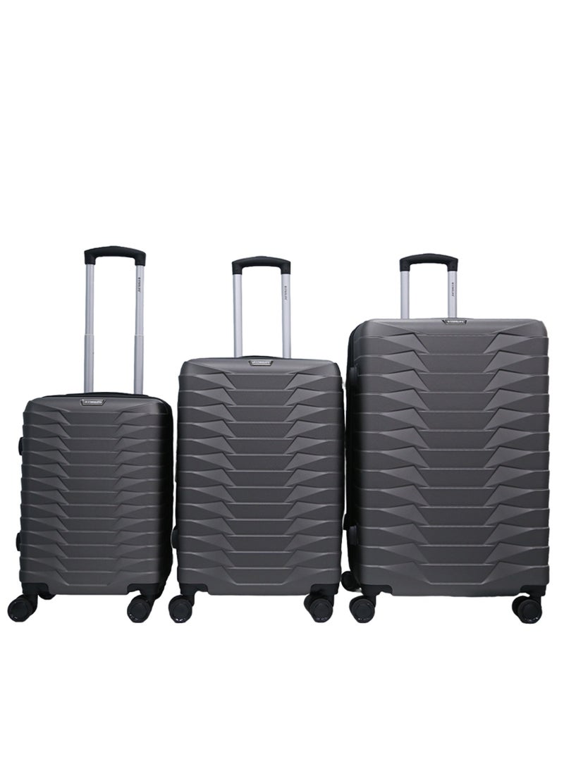 ستار لايف مجموعة حقائب سفر بعجلات من الجانب الصلب ABS مكونة من 3 قطع بعجلات دوارة مع قفل أرقام - Image 1