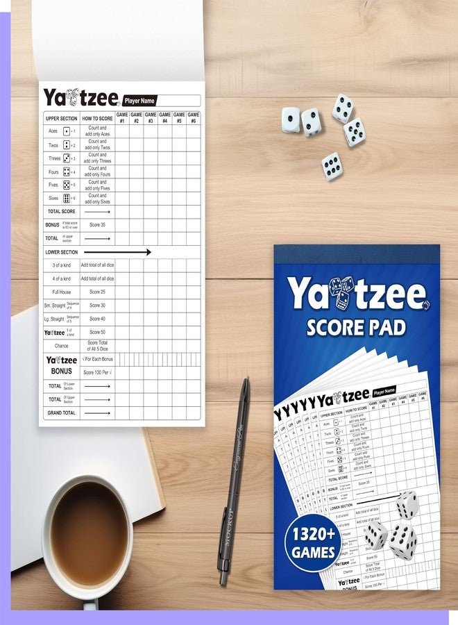 Gethelud 110 Sheets Score Pad for Yahtzee, 220 Tear-Off Pages Score Pad Large Print Score Keeper, Compatible for Yahtzee and Yardzee (6” x 9”) - Image 5