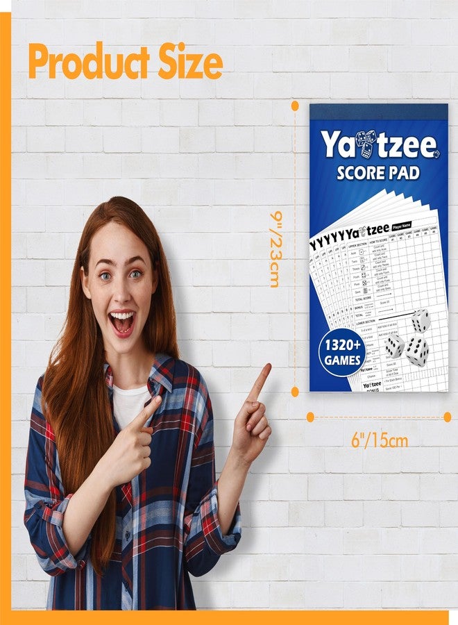 Gethelud 110 Sheets Score Pad for Yahtzee, 220 Tear-Off Pages Score Pad Large Print Score Keeper, Compatible for Yahtzee and Yardzee (6” x 9”) - Image 2