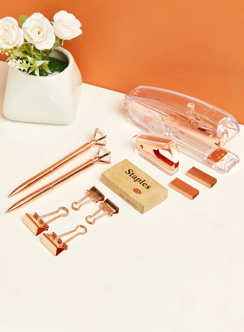 AURORA Premium Rose Gold Stationery Set