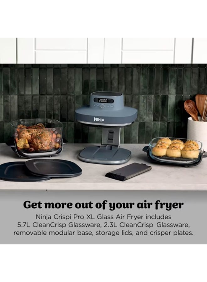 Ninja CRISPi PRO 7-in-1 XL Glass Air Fryer - Cyberspace AS101UKCY 5.7 L 2050 W AS101UKCY Cyberspace - Image 2