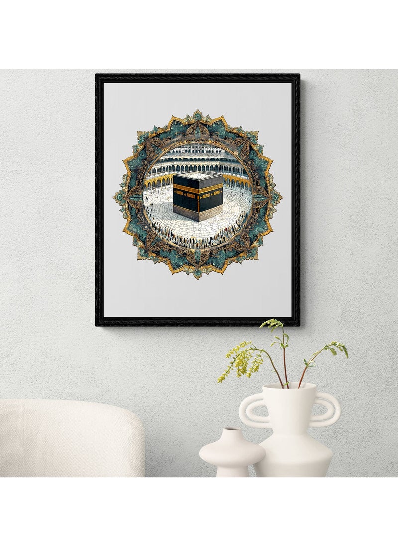 GALADUNE 200 pcs Jigsaws Puzzles for Adult & Kids Teens, Wooden Puzzles, DIY Educational Development Stress Relief Toys, Unique Ramadan Gift Souvenir, Aesthetic Style Home Decorations, Holy Kaaba Pattern  - Image 2
