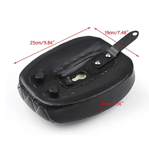 GYMARK Solo Rear Passenger Seat for Harley Davidson Sportster X48 XL883 XL1200 72 2004-2019 Motorcycle Accessories Leather Pillion Cushion Pad (Black-E) - Image 4