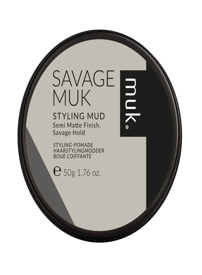 MUK. Haircare Savage Semi Matte Styling Mud, Hair Product, Hair Paste for Men, Strong Hold, Low Shine - 1.76oz - Image 1