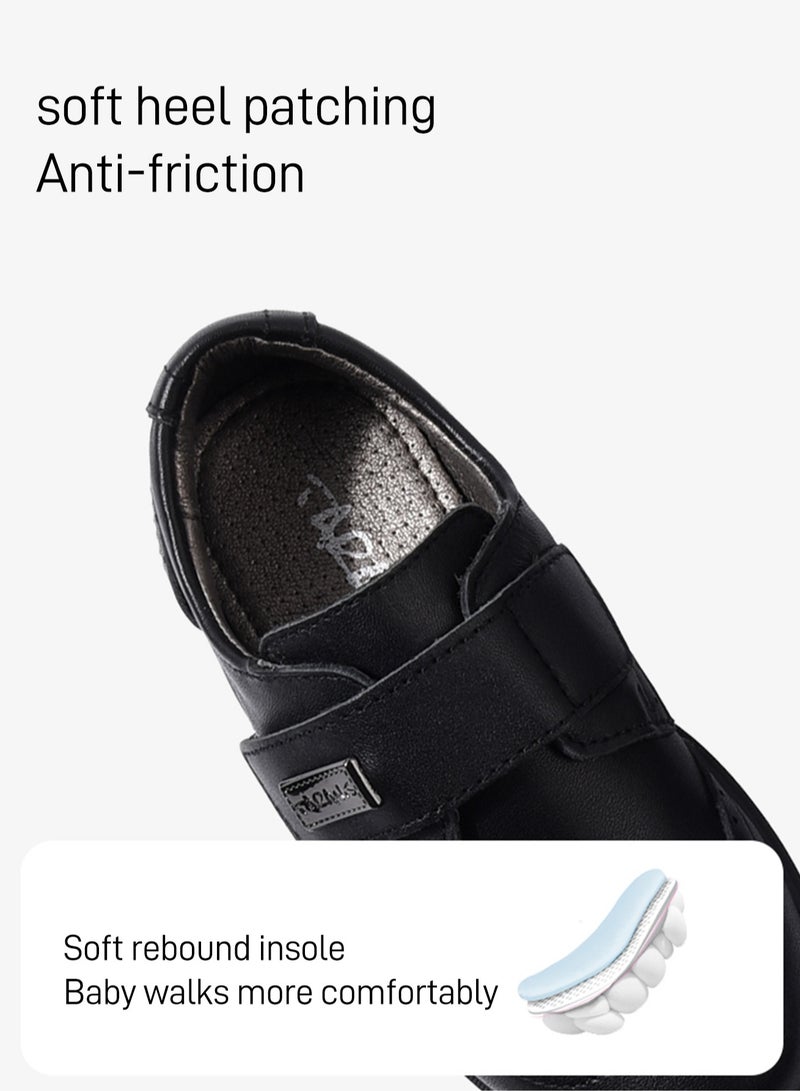 تارانيس حذاء تارانيس للأولاد خريفي من الجلد الأسود على الطراز البريطاني - Image 3